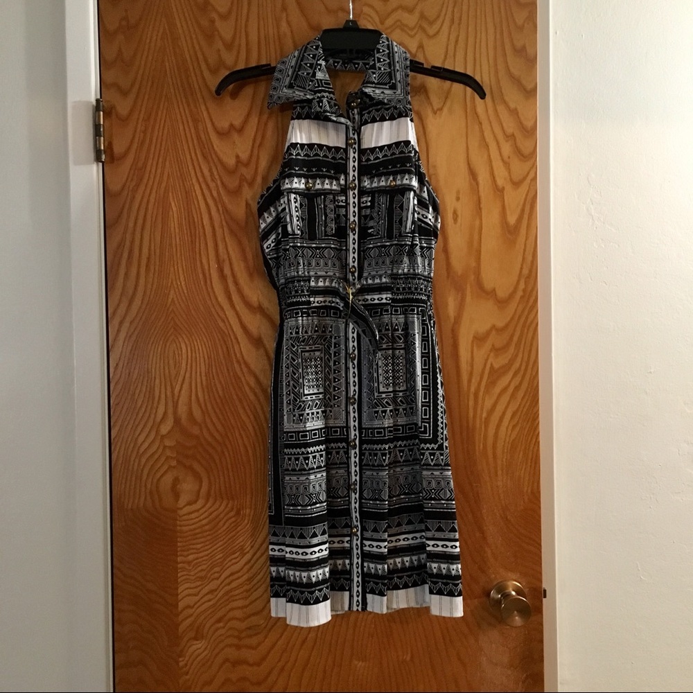 Rampage black and white dress